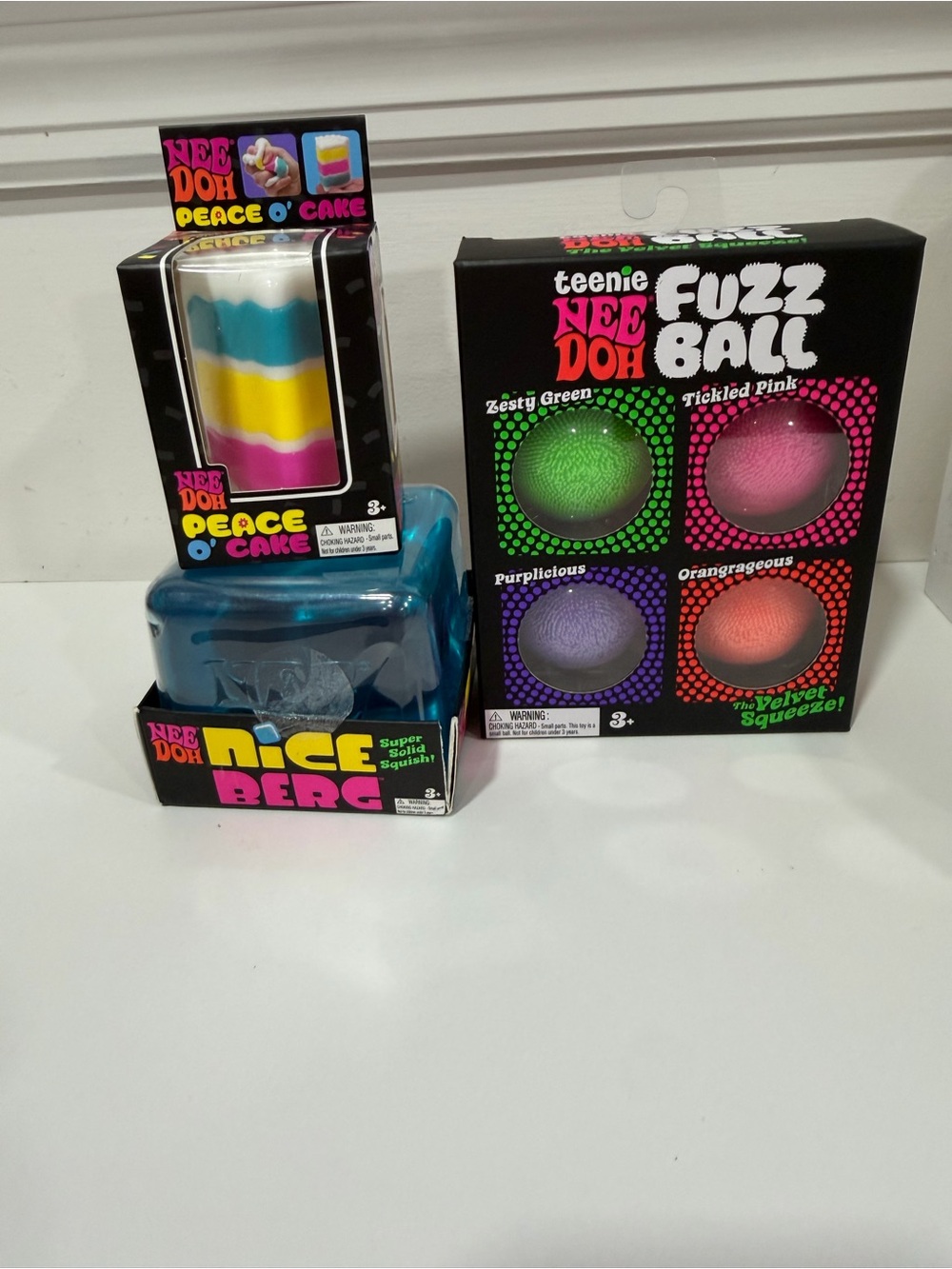 Née Doh Teenie Fuzz Ball 4pk & Peace O' Cake/JUMBO Nice Berg Bundle